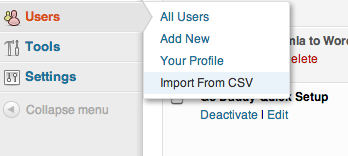 Import From CSV
