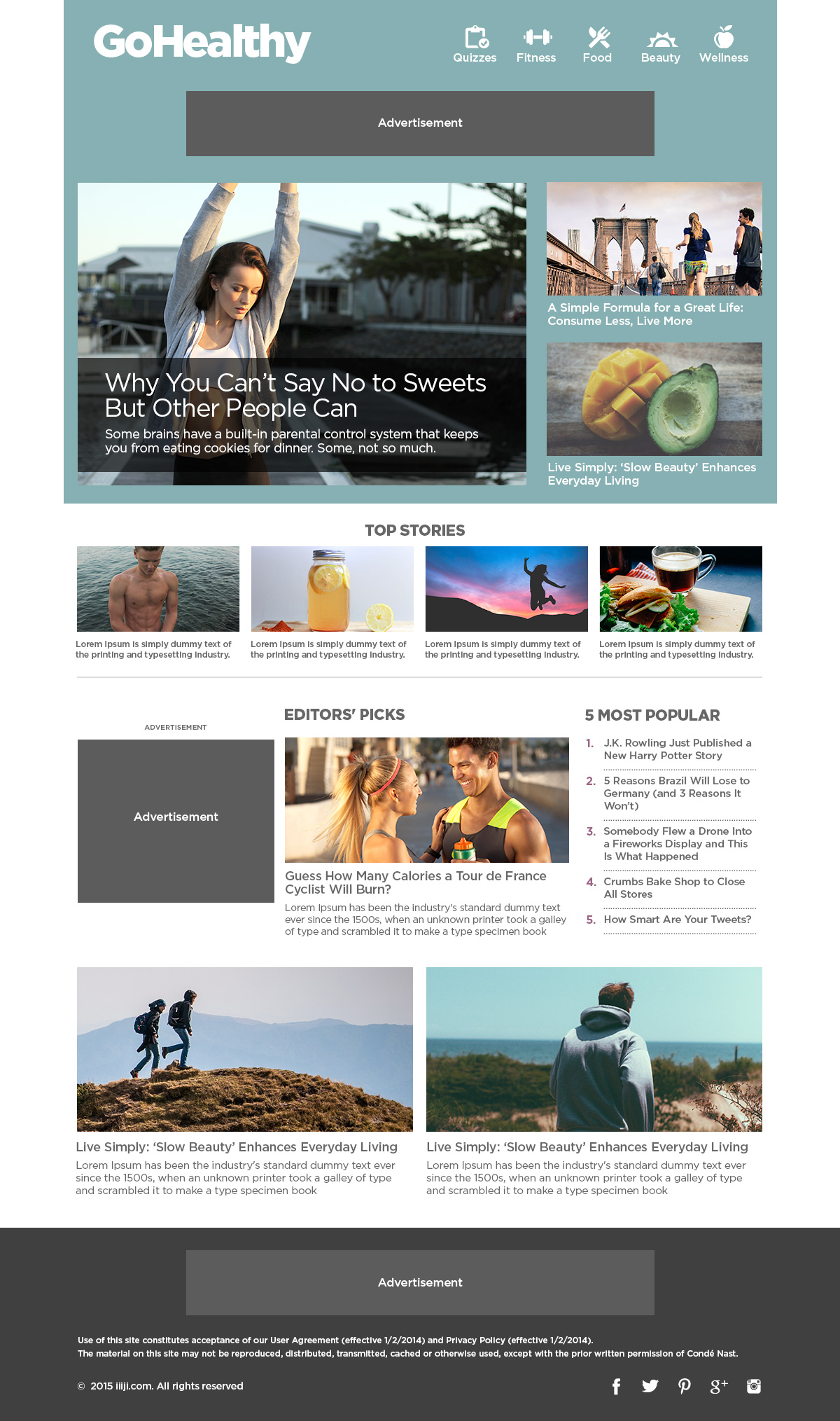 Weight Loss Industry Website Mock Up