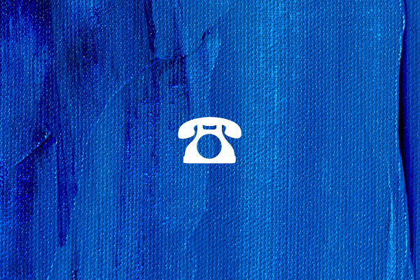 phone icon on blue textured background